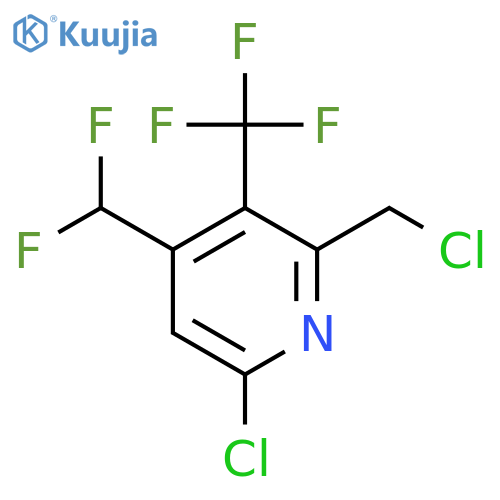 6-Chloro-2-(chloromethyl)-4-(difluoromethyl)-3-(trifluoromethyl)pyridine structure