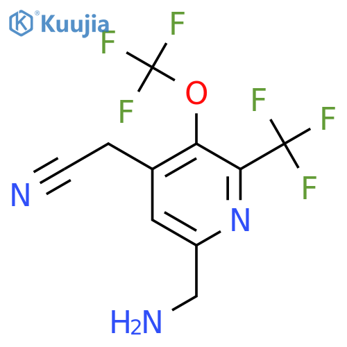 6-(Aminomethyl)-3-(trifluoromethoxy)-2-(trifluoromethyl)pyridine-4-acetonitrile structure