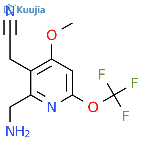 2-(Aminomethyl)-4-methoxy-6-(trifluoromethoxy)pyridine-3-acetonitrile structure