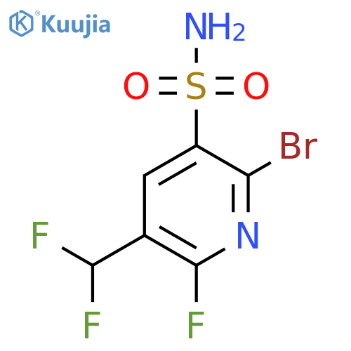 2-Bromo-5-(difluoromethyl)-6-fluoropyridine-3-sulfonamide structure