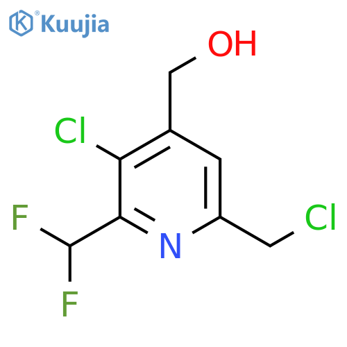 3-Chloro-6-(chloromethyl)-2-(difluoromethyl)pyridine-4-methanol structure