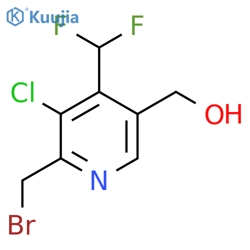 2-(Bromomethyl)-3-chloro-4-(difluoromethyl)pyridine-5-methanol structure