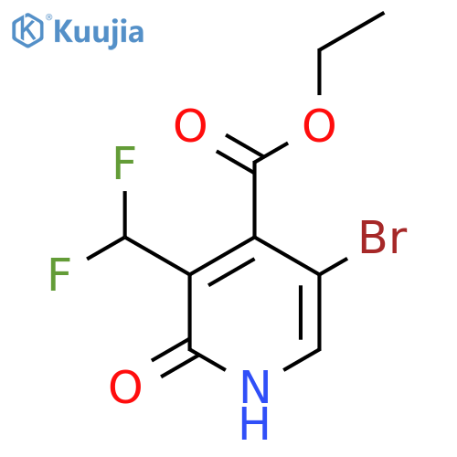 Ethyl 5-bromo-3-(difluoromethyl)-2-hydroxypyridine-4-carboxylate structure