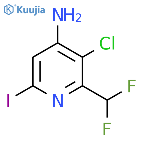 4-Amino-3-chloro-2-(difluoromethyl)-6-iodopyridine structure