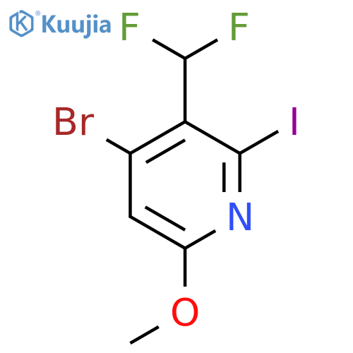 4-Bromo-3-(difluoromethyl)-2-iodo-6-methoxypyridine structure