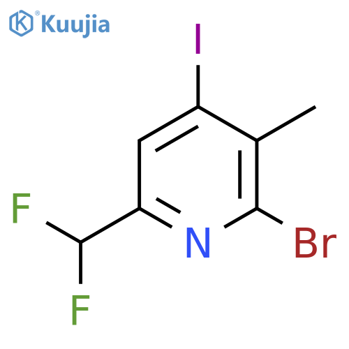 2-Bromo-6-(difluoromethyl)-4-iodo-3-methylpyridine structure