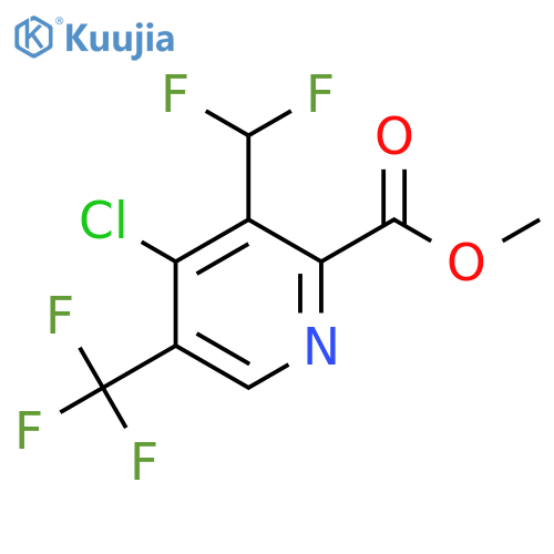 Methyl 4-chloro-3-(difluoromethyl)-5-(trifluoromethyl)pyridine-2-carboxylate structure