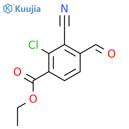 Ethyl 2-chloro-3-cyano-4-formylbenzoate structure
