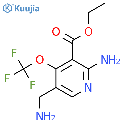 Ethyl 2-amino-5-(aminomethyl)-4-(trifluoromethoxy)pyridine-3-carboxylate structure
