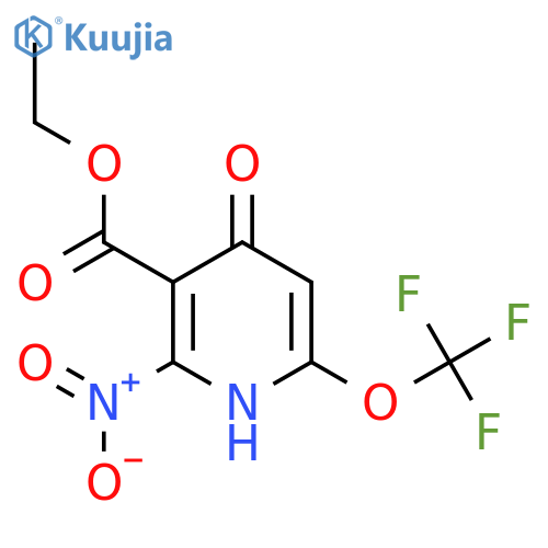 Ethyl 4-hydroxy-2-nitro-6-(trifluoromethoxy)pyridine-3-carboxylate structure