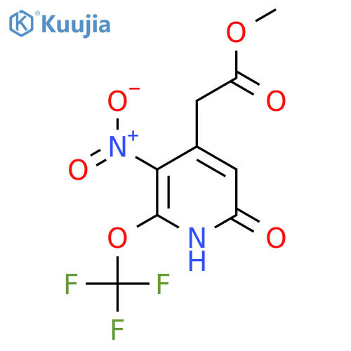 Methyl 6-hydroxy-3-nitro-2-(trifluoromethoxy)pyridine-4-acetate structure