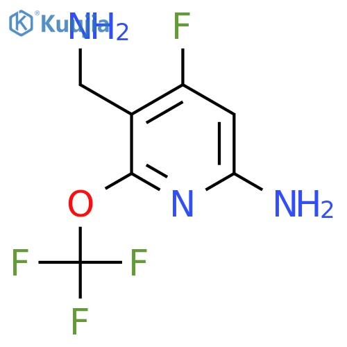 6-Amino-3-(aminomethyl)-4-fluoro-2-(trifluoromethoxy)pyridine structure