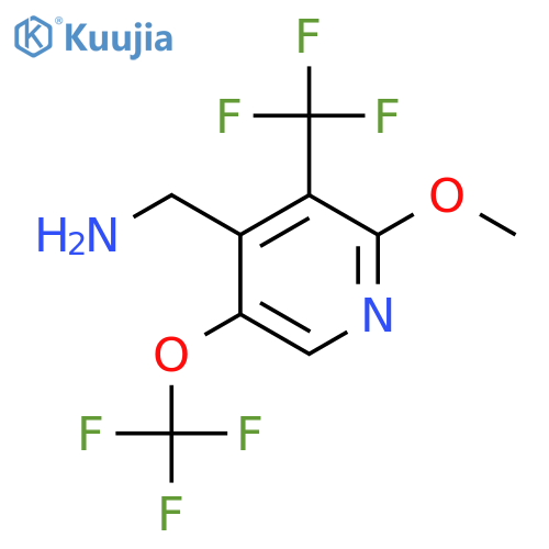 4-(Aminomethyl)-2-methoxy-5-(trifluoromethoxy)-3-(trifluoromethyl)pyridine structure