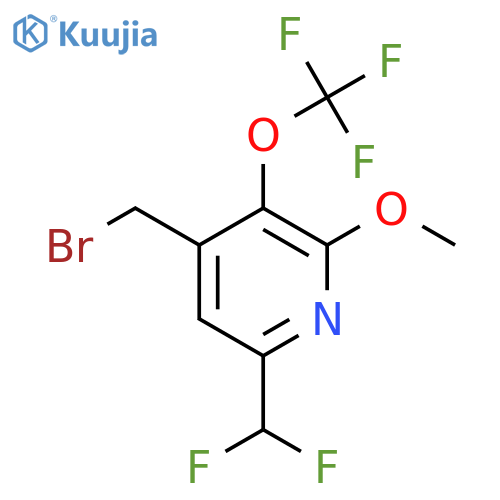 4-(Bromomethyl)-6-(difluoromethyl)-2-methoxy-3-(trifluoromethoxy)pyridine structure