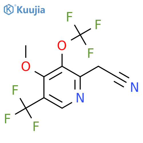 4-Methoxy-3-(trifluoromethoxy)-5-(trifluoromethyl)pyridine-2-acetonitrile structure