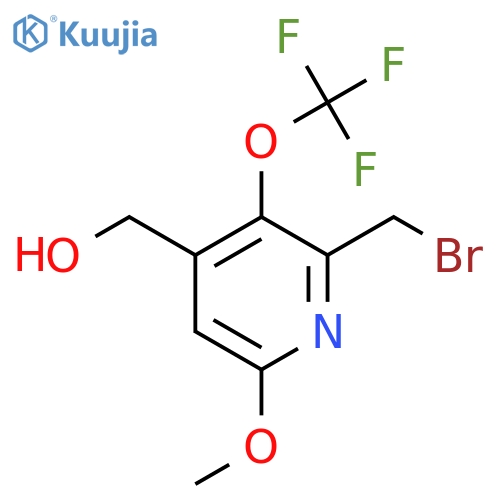 2-(Bromomethyl)-6-methoxy-3-(trifluoromethoxy)pyridine-4-methanol structure