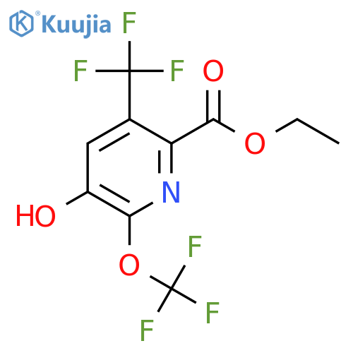 Ethyl 3-hydroxy-2-(trifluoromethoxy)-5-(trifluoromethyl)pyridine-6-carboxylate structure