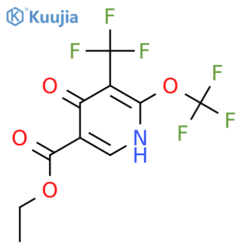 Ethyl 4-hydroxy-2-(trifluoromethoxy)-3-(trifluoromethyl)pyridine-5-carboxylate structure