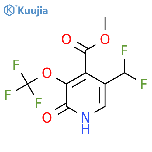 Methyl 5-(difluoromethyl)-2-hydroxy-3-(trifluoromethoxy)pyridine-4-carboxylate structure