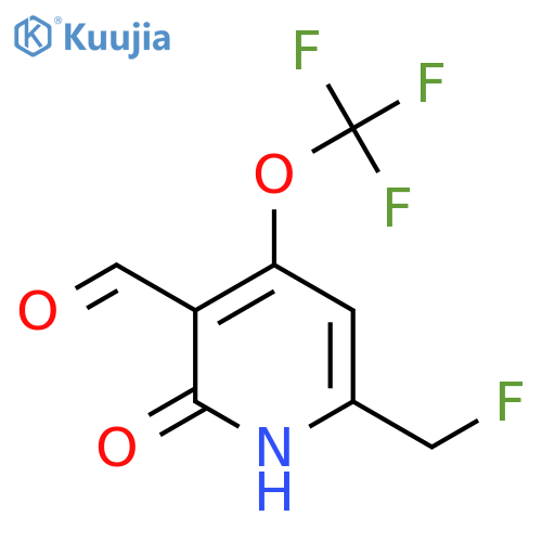 6-(Fluoromethyl)-2-hydroxy-4-(trifluoromethoxy)pyridine-3-carboxaldehyde structure