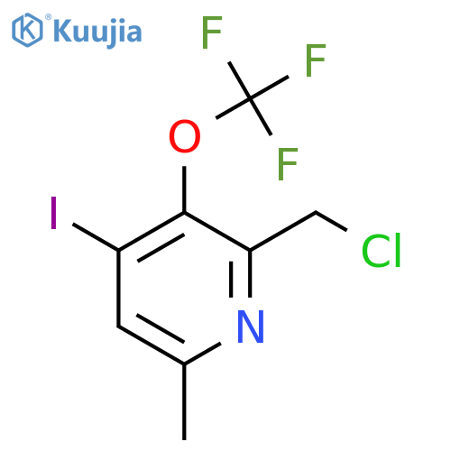 2-(Chloromethyl)-4-iodo-6-methyl-3-(trifluoromethoxy)pyridine structure