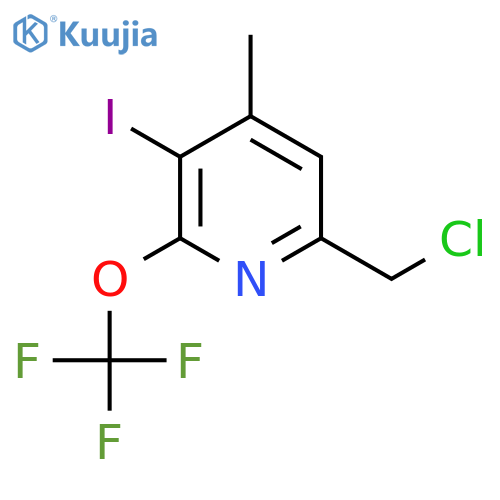 6-(Chloromethyl)-3-iodo-4-methyl-2-(trifluoromethoxy)pyridine structure