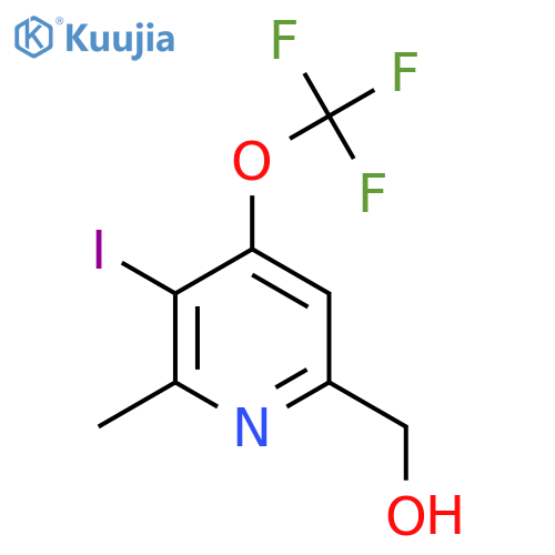 3-Iodo-2-methyl-4-(trifluoromethoxy)pyridine-6-methanol structure