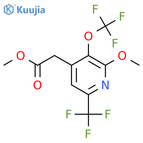 Methyl 2-methoxy-3-(trifluoromethoxy)-6-(trifluoromethyl)pyridine-4-acetate structure