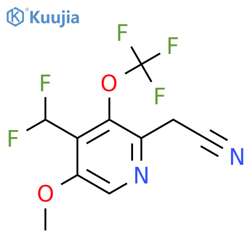 4-(Difluoromethyl)-5-methoxy-3-(trifluoromethoxy)pyridine-2-acetonitrile structure