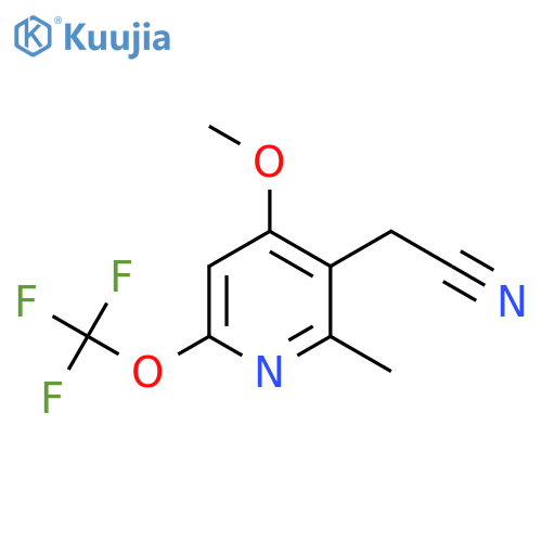 4-Methoxy-2-methyl-6-(trifluoromethoxy)pyridine-3-acetonitrile structure
