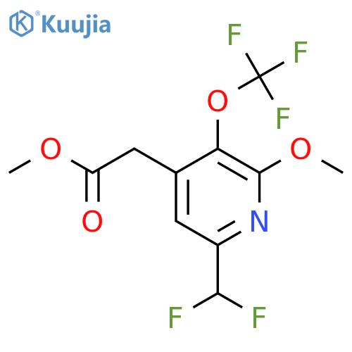 Methyl 6-(difluoromethyl)-2-methoxy-3-(trifluoromethoxy)pyridine-4-acetate structure