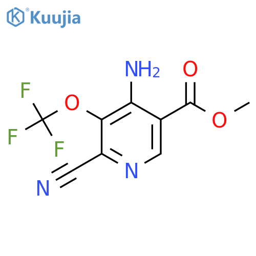 Methyl 4-amino-2-cyano-3-(trifluoromethoxy)pyridine-5-carboxylate structure