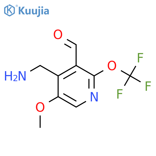 4-(Aminomethyl)-5-methoxy-2-(trifluoromethoxy)pyridine-3-carboxaldehyde structure