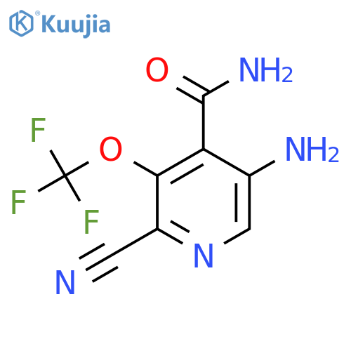 5-Amino-2-cyano-3-(trifluoromethoxy)pyridine-4-carboxamide structure
