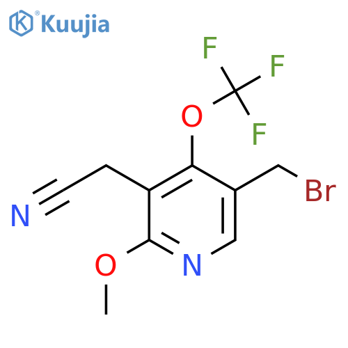 5-(Bromomethyl)-2-methoxy-4-(trifluoromethoxy)pyridine-3-acetonitrile structure