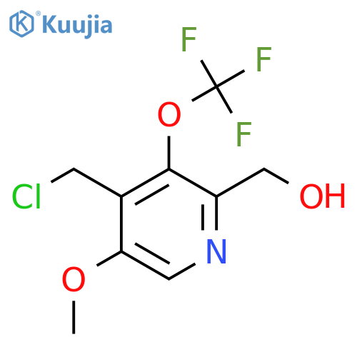 4-(Chloromethyl)-5-methoxy-3-(trifluoromethoxy)pyridine-2-methanol structure