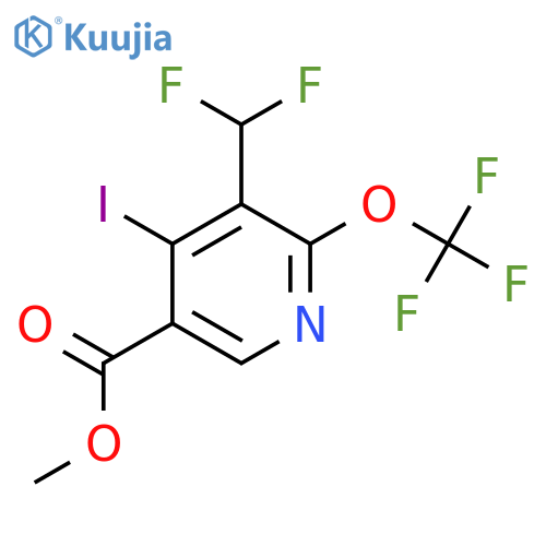 Methyl 3-(difluoromethyl)-4-iodo-2-(trifluoromethoxy)pyridine-5-carboxylate structure