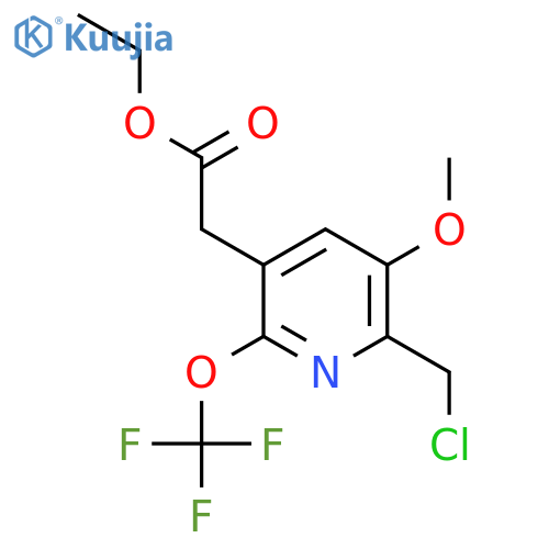 Ethyl 2-(chloromethyl)-3-methoxy-6-(trifluoromethoxy)pyridine-5-acetate structure
