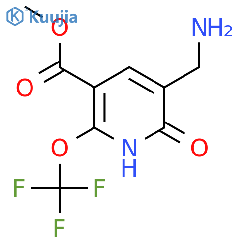 Methyl 3-(aminomethyl)-2-hydroxy-6-(trifluoromethoxy)pyridine-5-carboxylate structure