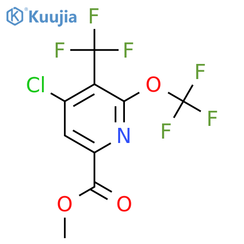 Methyl 4-chloro-2-(trifluoromethoxy)-3-(trifluoromethyl)pyridine-6-carboxylate structure