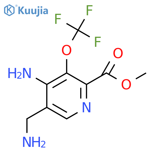 Methyl 4-amino-5-(aminomethyl)-3-(trifluoromethoxy)pyridine-2-carboxylate structure