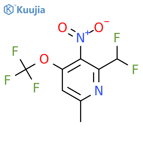2-(Difluoromethyl)-6-methyl-3-nitro-4-(trifluoromethoxy)pyridine structure