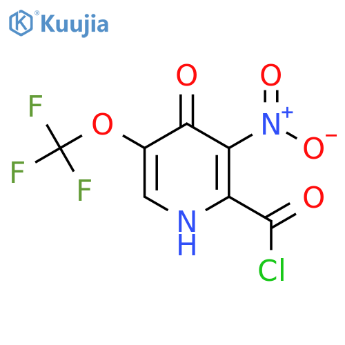 4-Hydroxy-3-nitro-5-(trifluoromethoxy)pyridine-2-carbonyl chloride structure