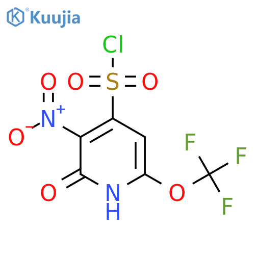 2-Hydroxy-3-nitro-6-(trifluoromethoxy)pyridine-4-sulfonyl chloride structure