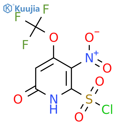 6-Hydroxy-3-nitro-4-(trifluoromethoxy)pyridine-2-sulfonyl chloride structure