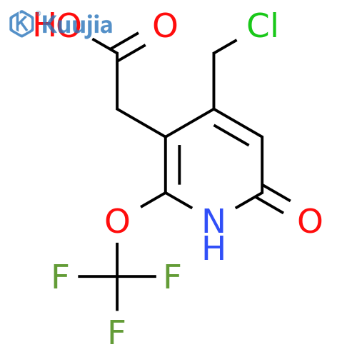 4-(Chloromethyl)-6-hydroxy-2-(trifluoromethoxy)pyridine-3-acetic acid structure