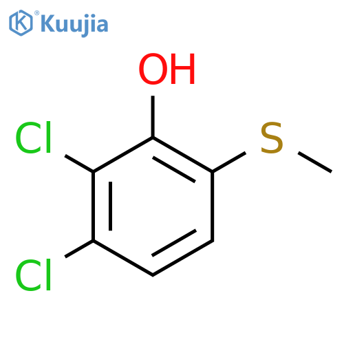 2,3-Dichloro-6-(methylthio)phenol structure