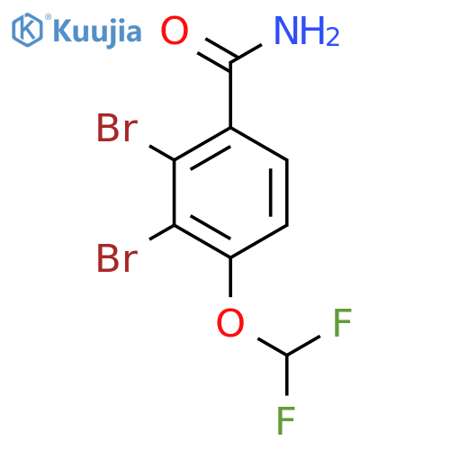 2,3-Dibromo-4-(difluoromethoxy)benzamide structure