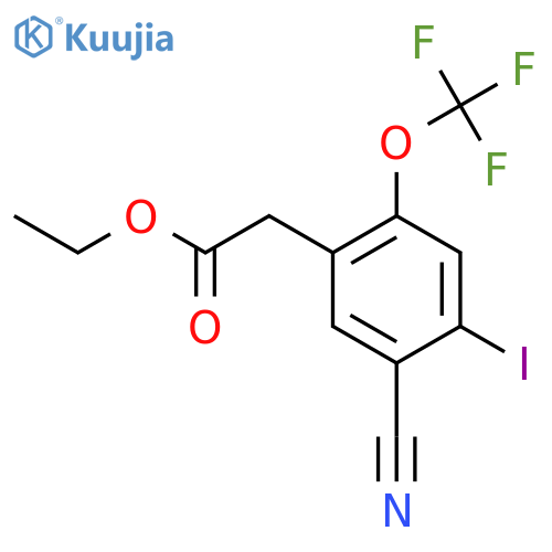 Ethyl 5-cyano-4-iodo-2-(trifluoromethoxy)phenylacetate structure