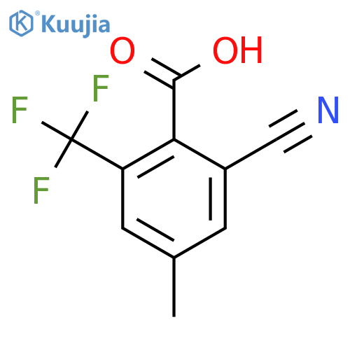2-Cyano-4-methyl-6-(trifluoromethyl)benzoic acid structure